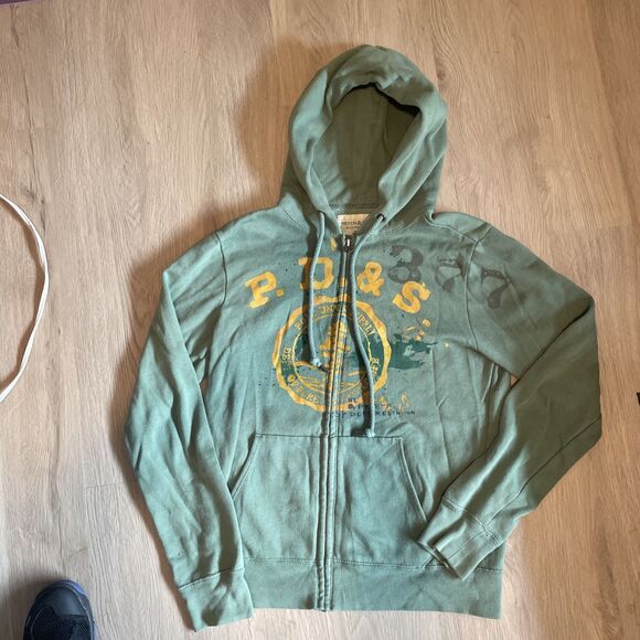 Ralph Lauren Denim And Supply Mens Zip Up Hoodie Green, Small - Picture 1 of 4
